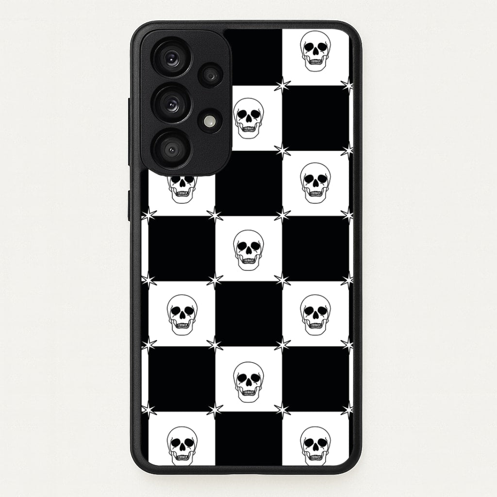 Checkered Skulls Pattern Galaxy A53 Case