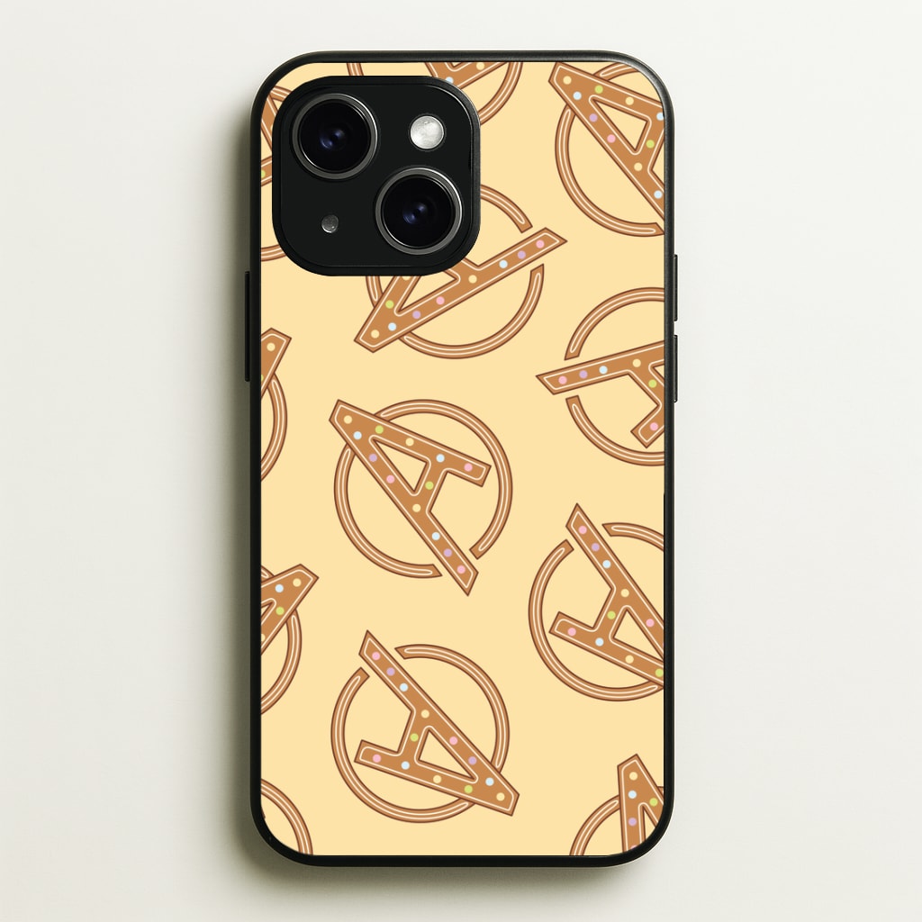 Superhero Team Gingerbread Pattern iPhone 15 Plus Case