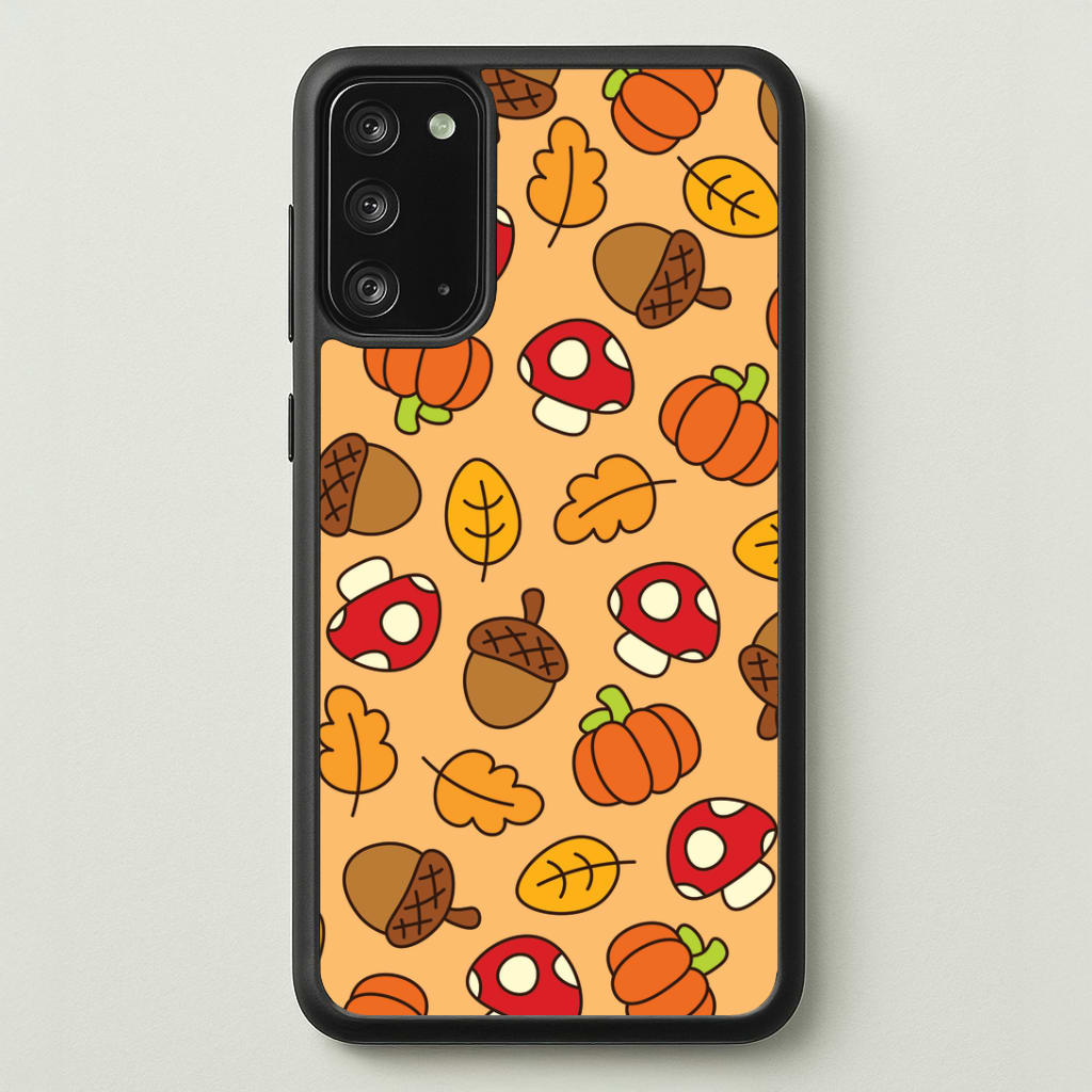 Cartoon Autumn Icons Pattern Galaxy Note 20 Case