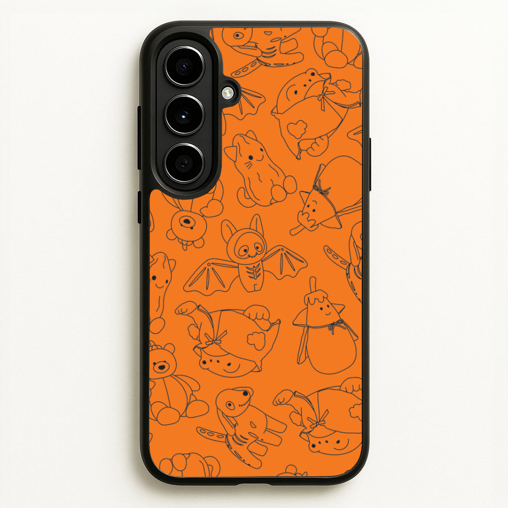Halloween Plushies Pattern I - Halloween Galaxy A56 Case