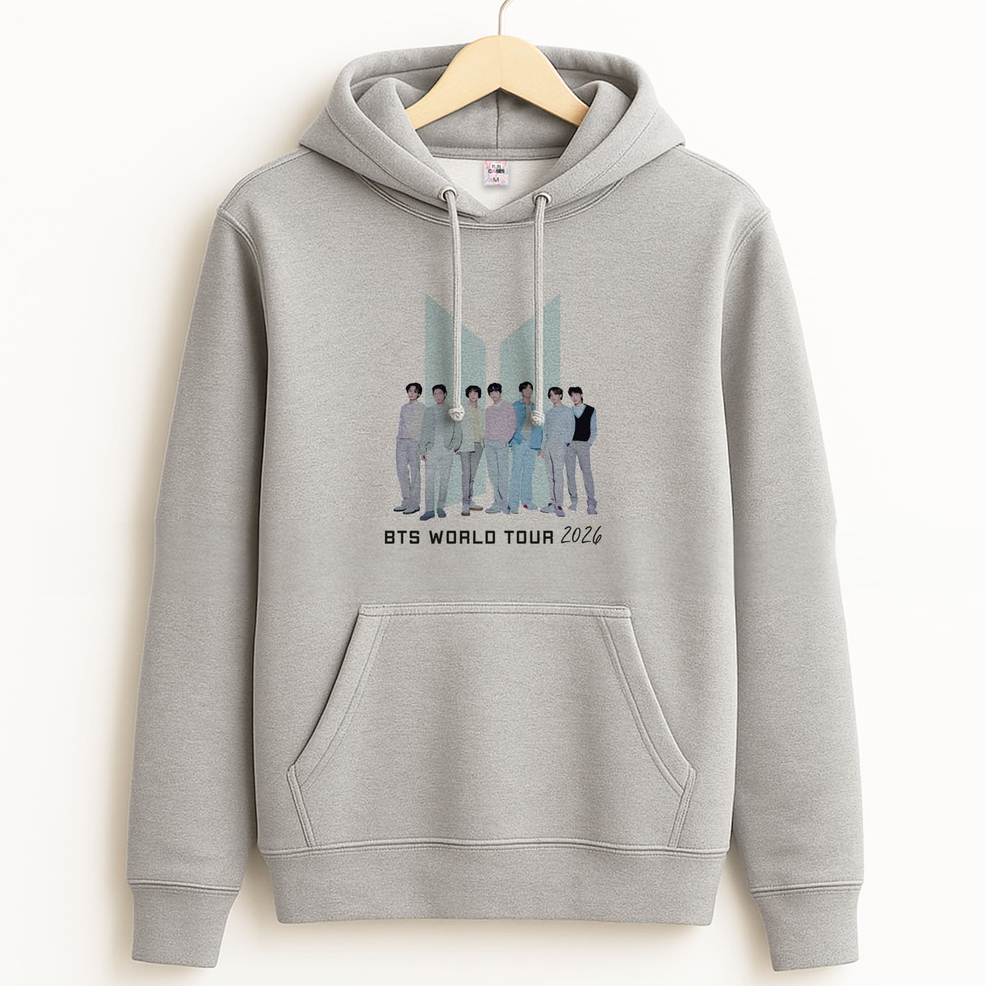 K-Pop Band Tour Pastel Blue Unisex Grey Hoodie