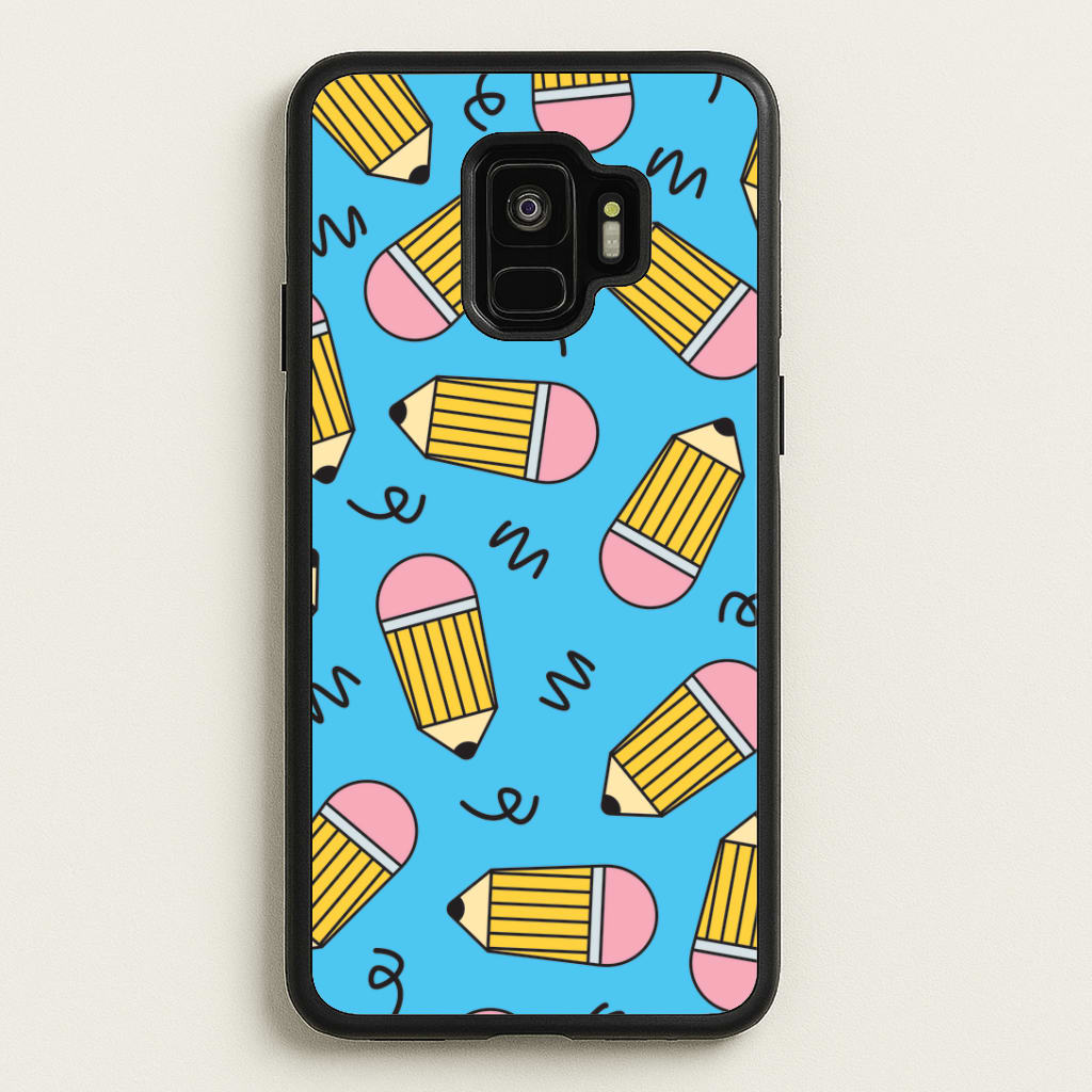 Pencils And Scribbles Pattern Galaxy S9 Case