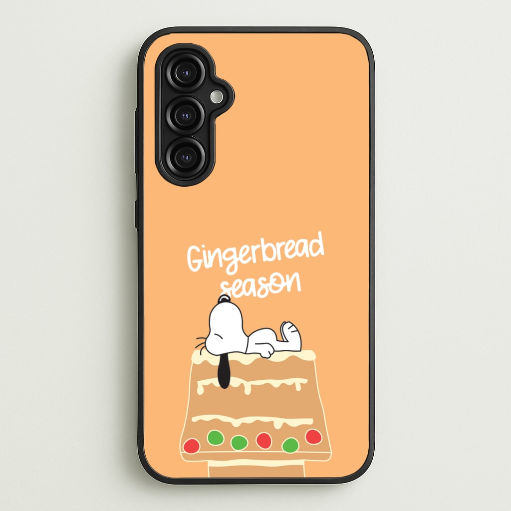 Cartoon Beagle Gingerbread House Galaxy A14 Case