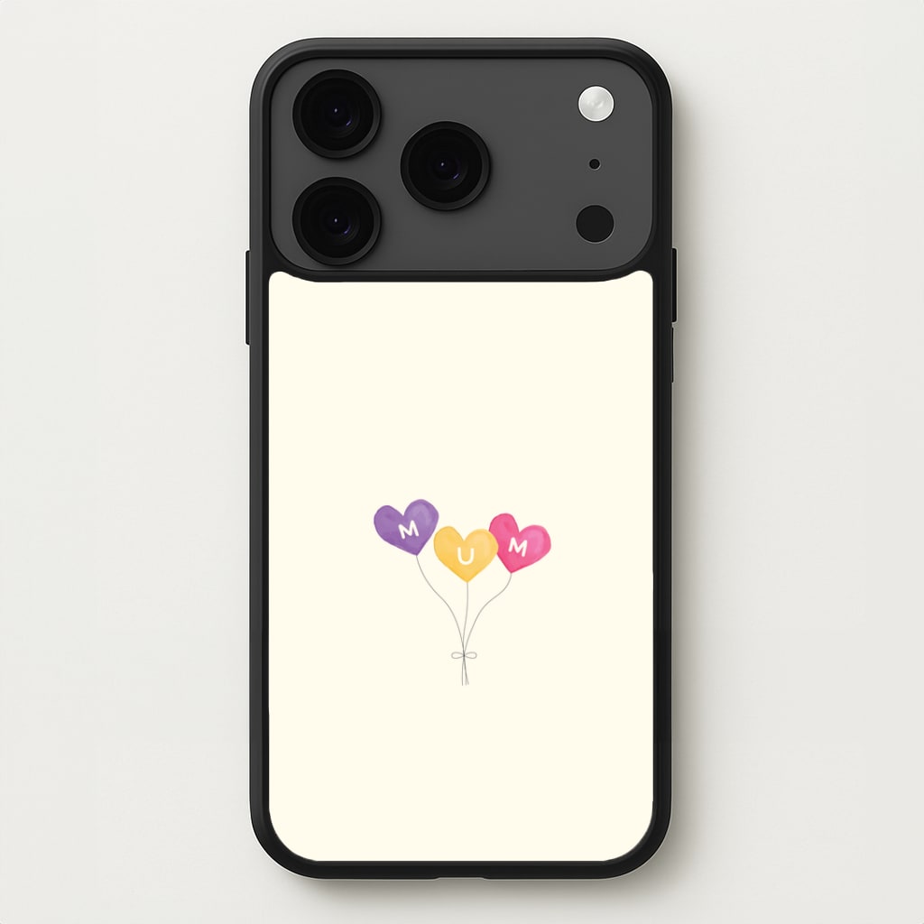 Mum Watercolour Balloons iPhone 17 Pro Case