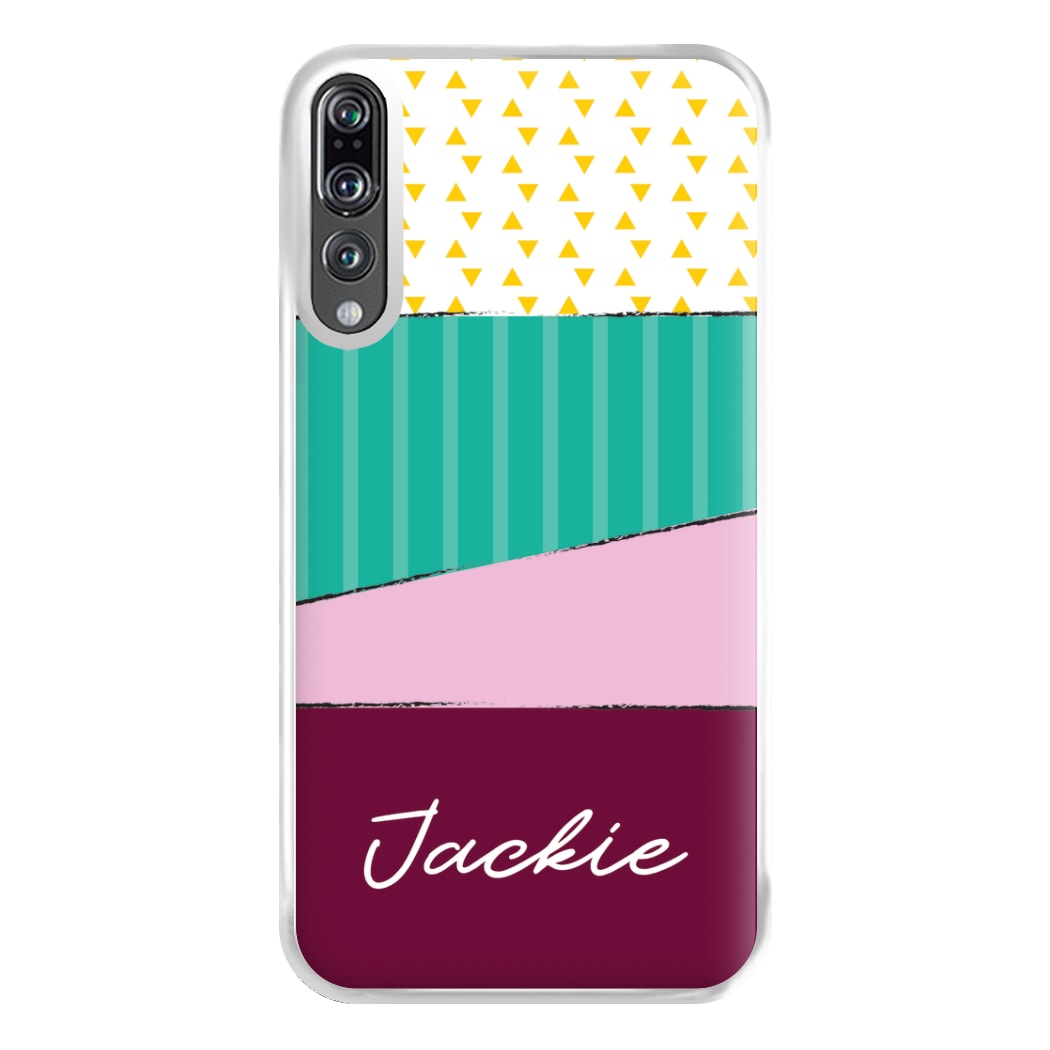 Geometric Patterns Personalised Name Huawei P20 Pro Case