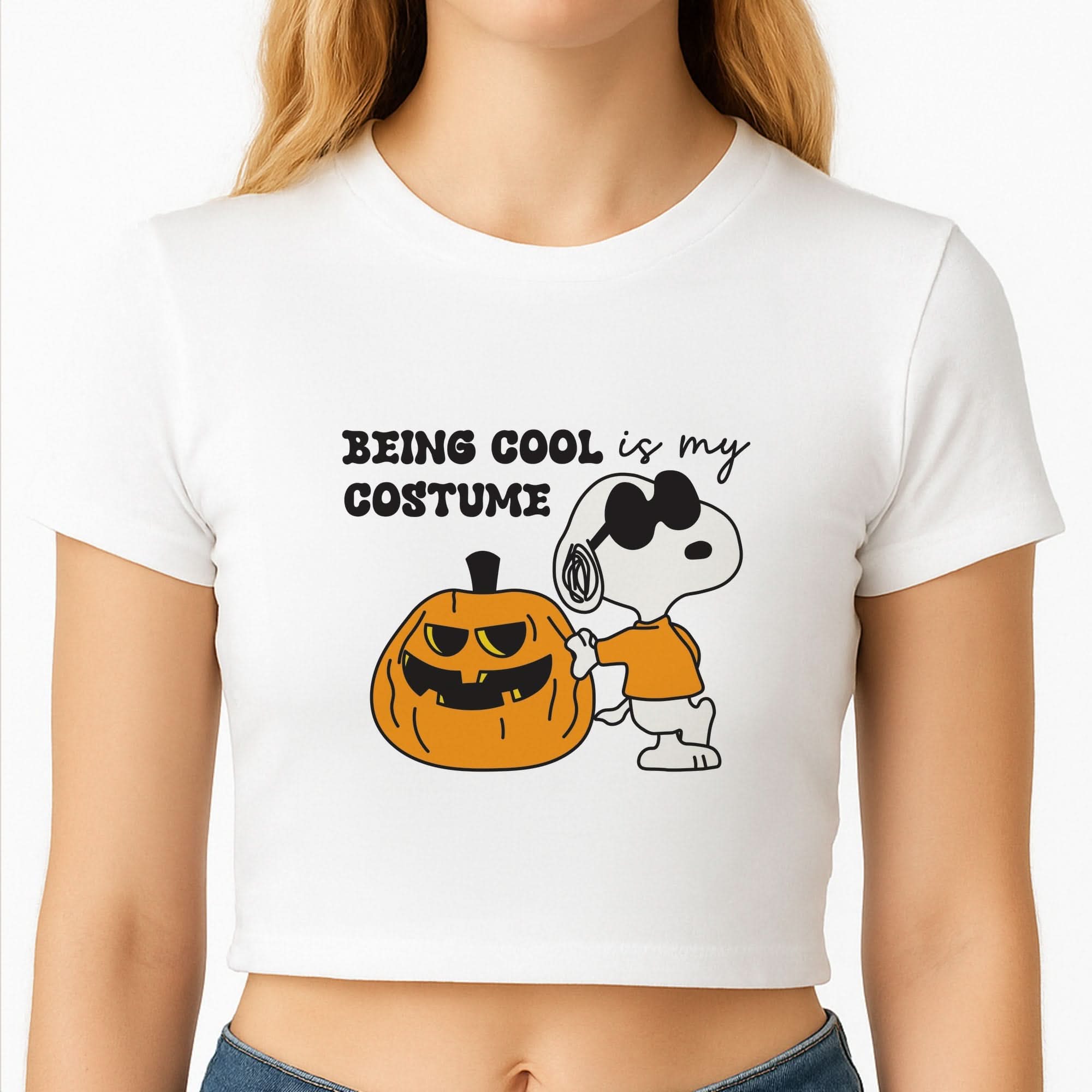 Being Cool Is My Costume Crop Top
