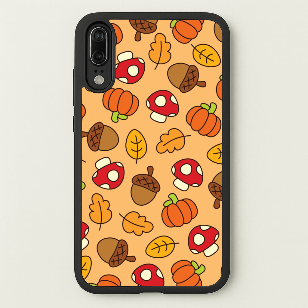 Cartoon Autumn Icons Pattern Huawei P20 Case