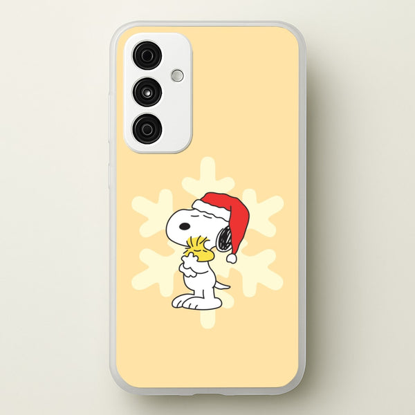 Christmas Cartoon Beagle And Bird Galaxy A35 Case