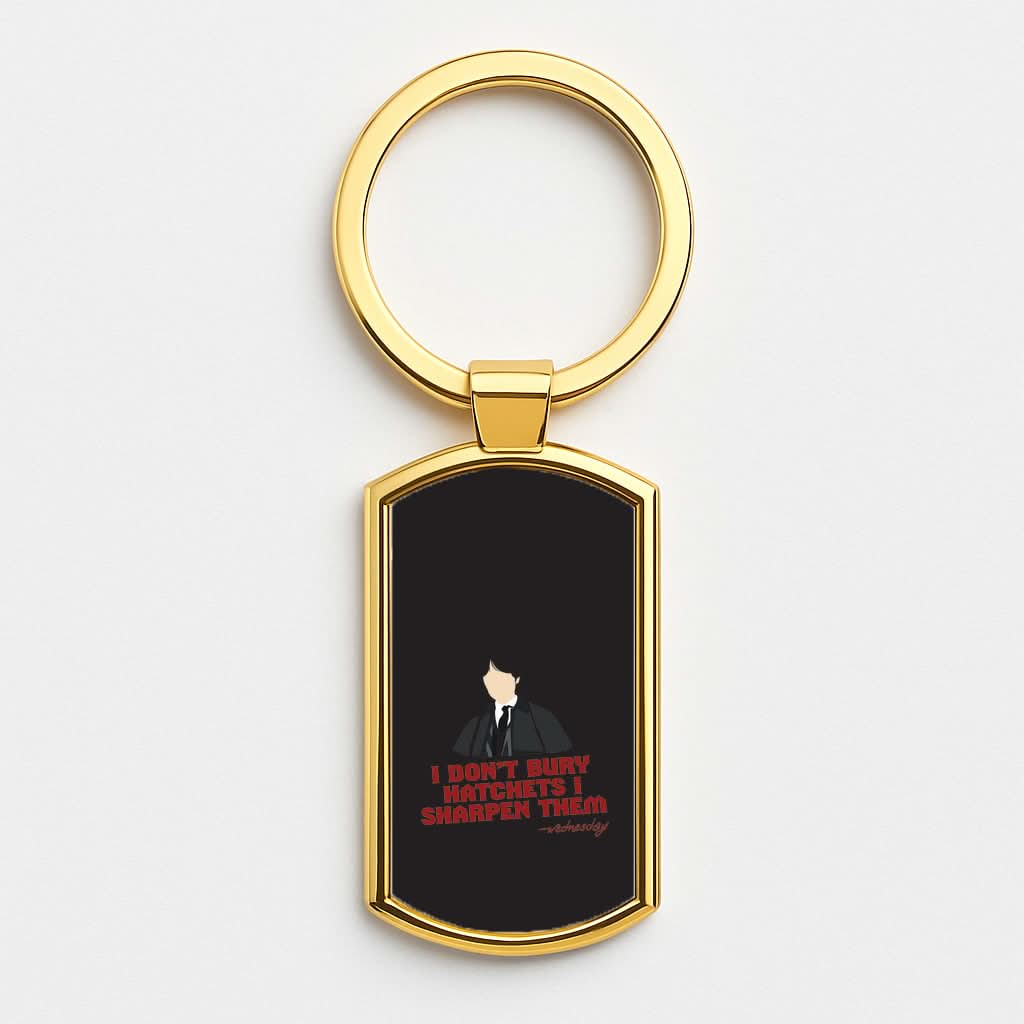 I Sharpen Them Gold Keyring