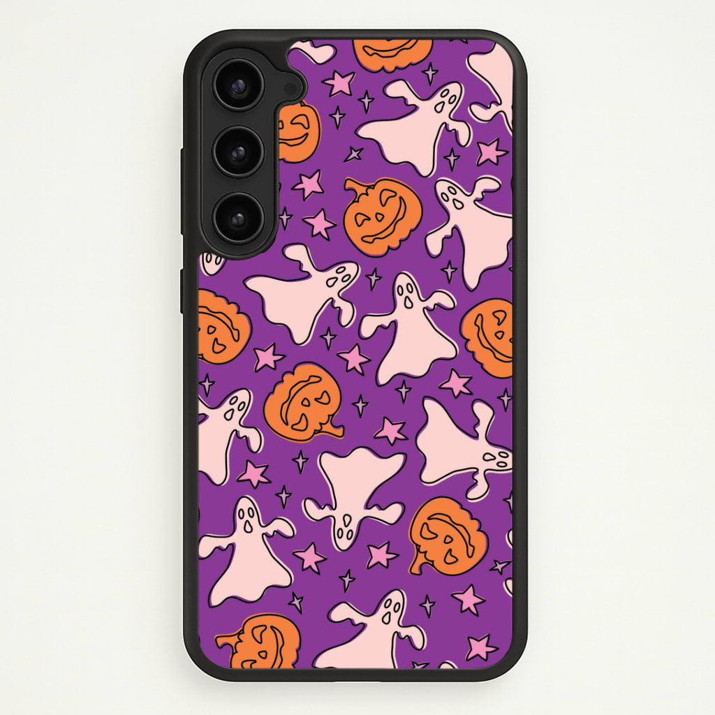 Abstract Halloween Pattern Galaxy S23 Plus Case