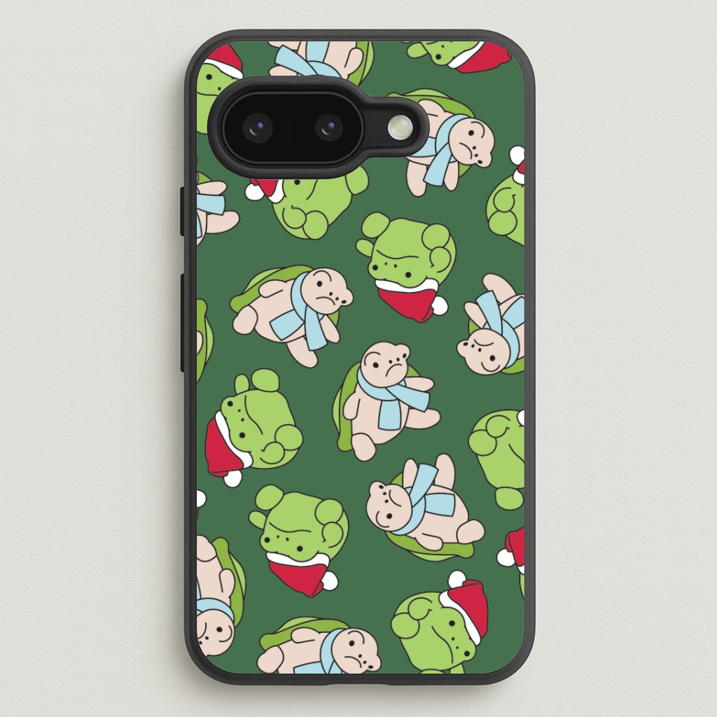 Grumpy Christmas Plushies Pattern Google Pixel 9a Case