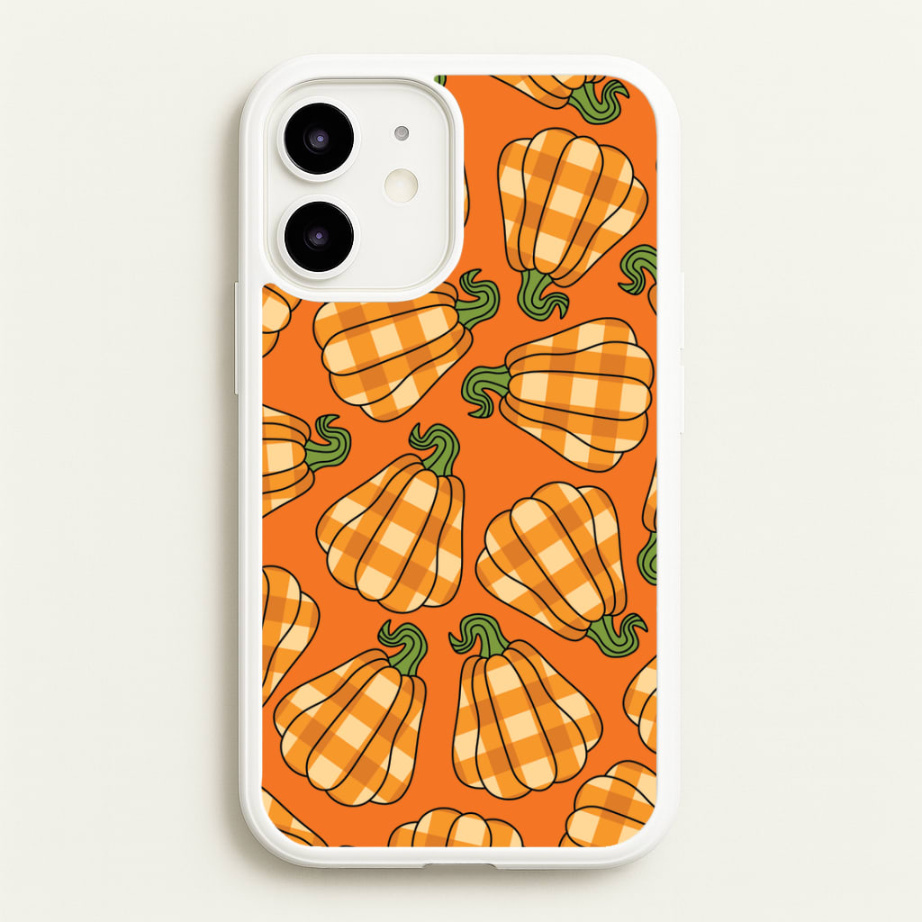 Tartan Pumpkins Pattern iPhone 12 Mini Case