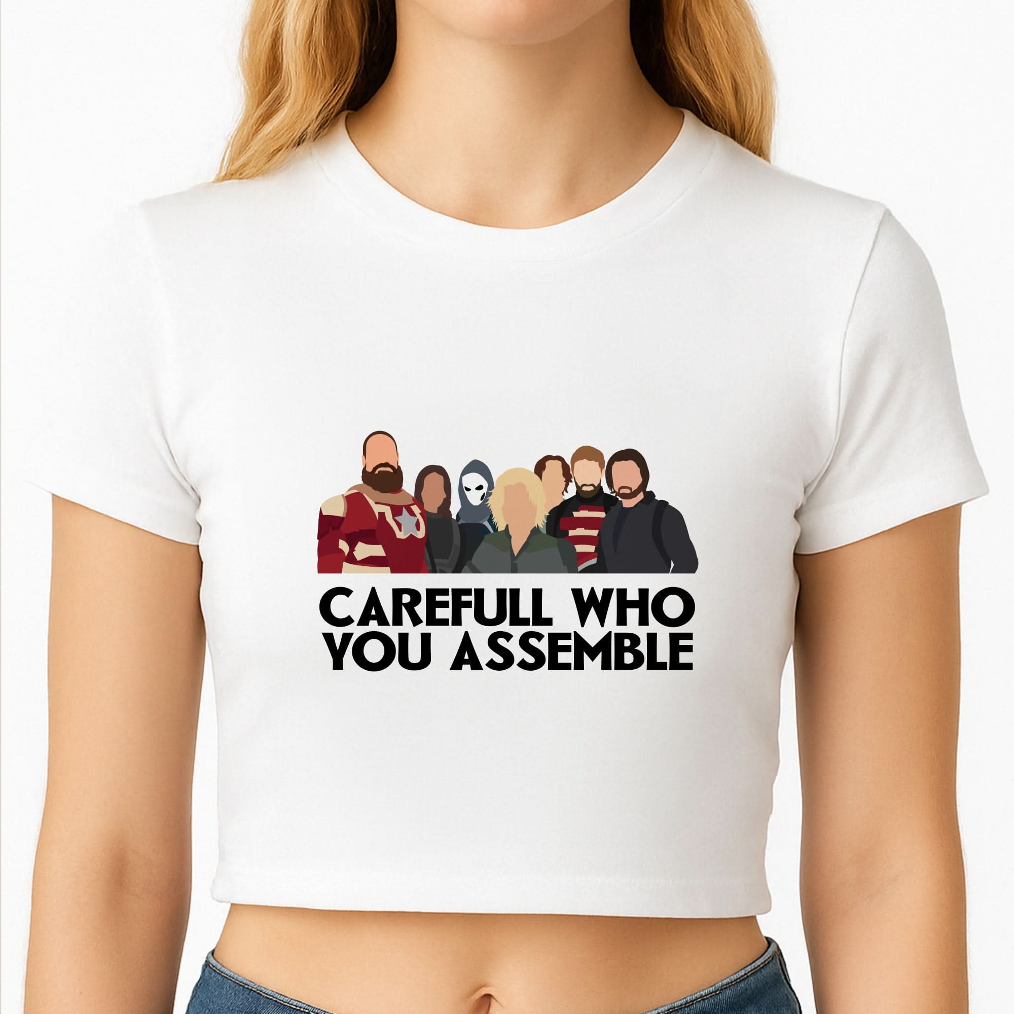 Careful Who You Assemble Crop Top