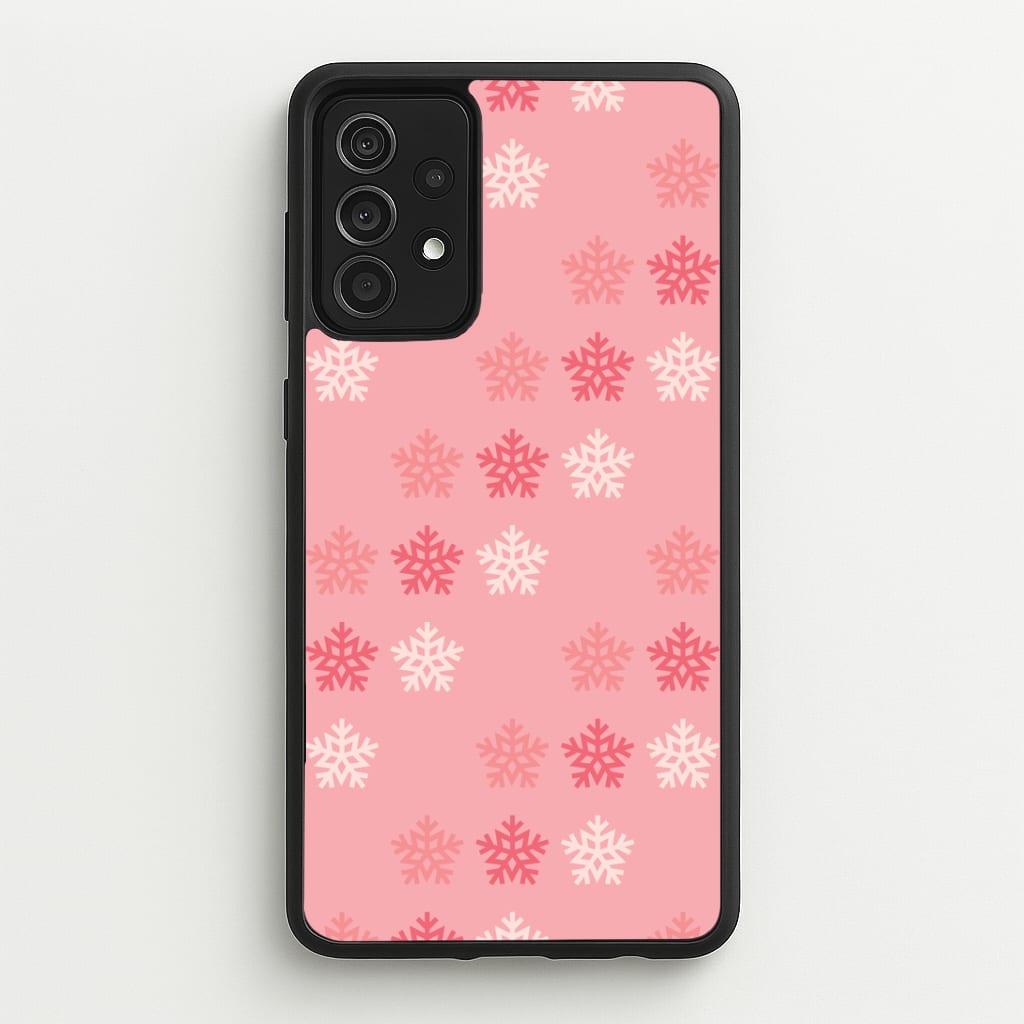 Red Slowflakes Christmas Pattern Galaxy A52 / A52s Case