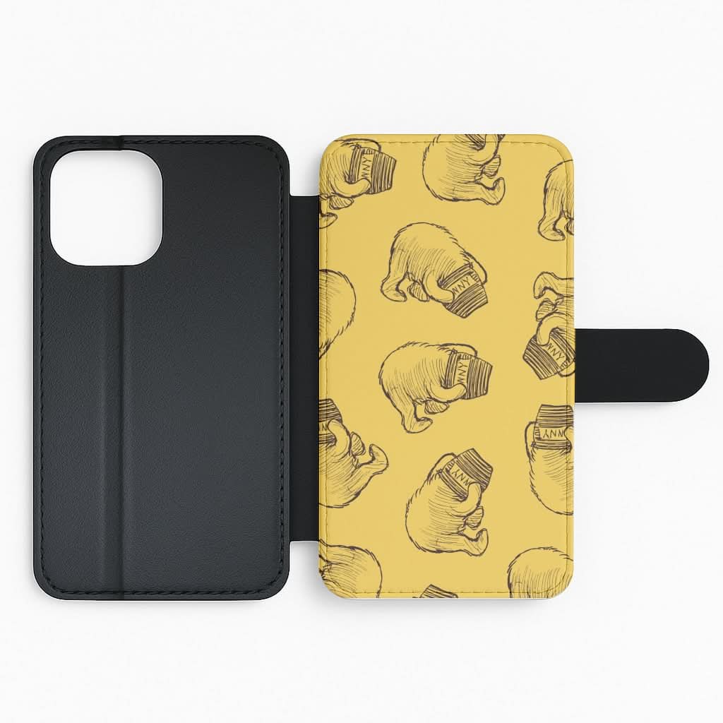 Winnie Honey Pot Pattern Flip Phone Case