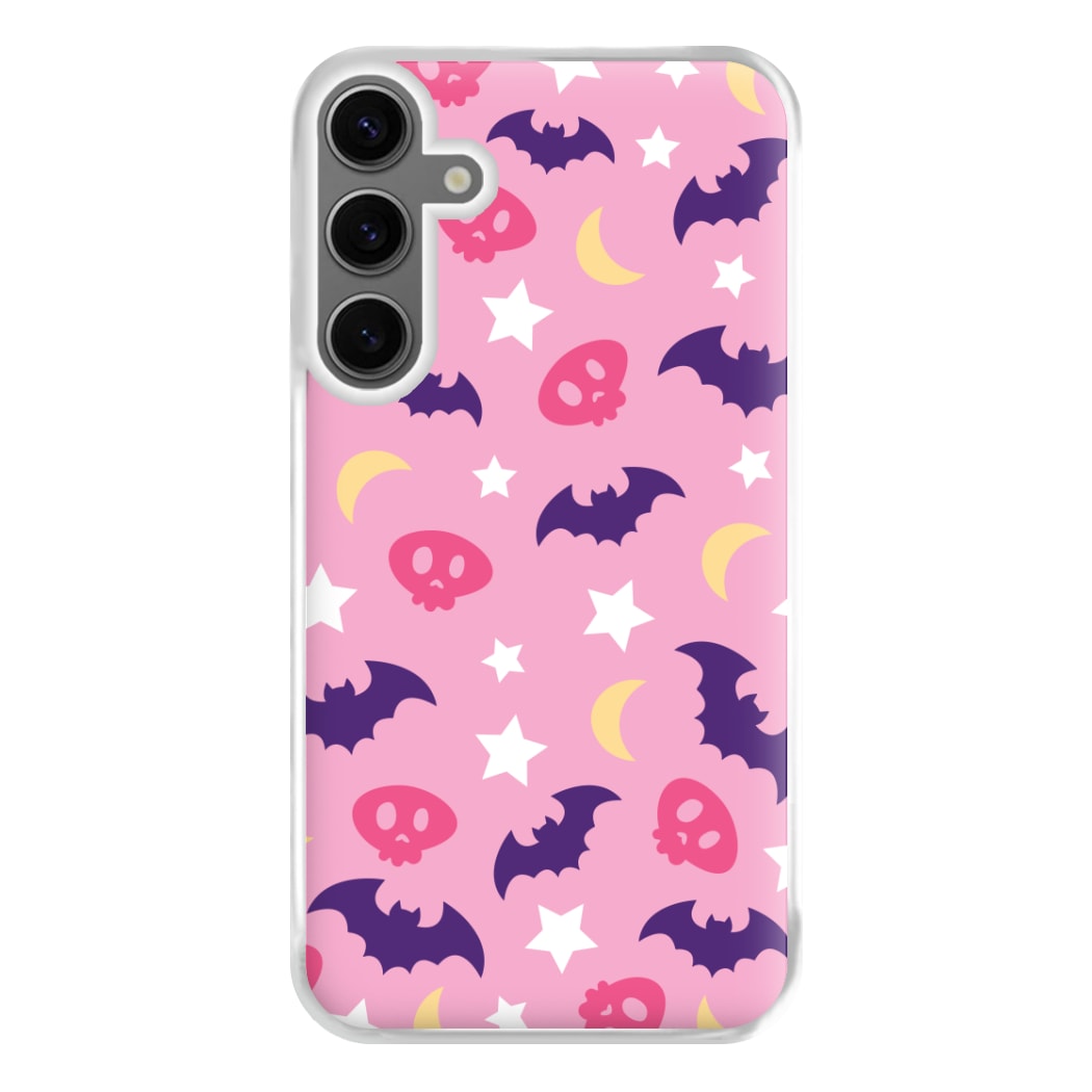 Skull, Bats And Stars Pattern Galaxy S24 Plus Case