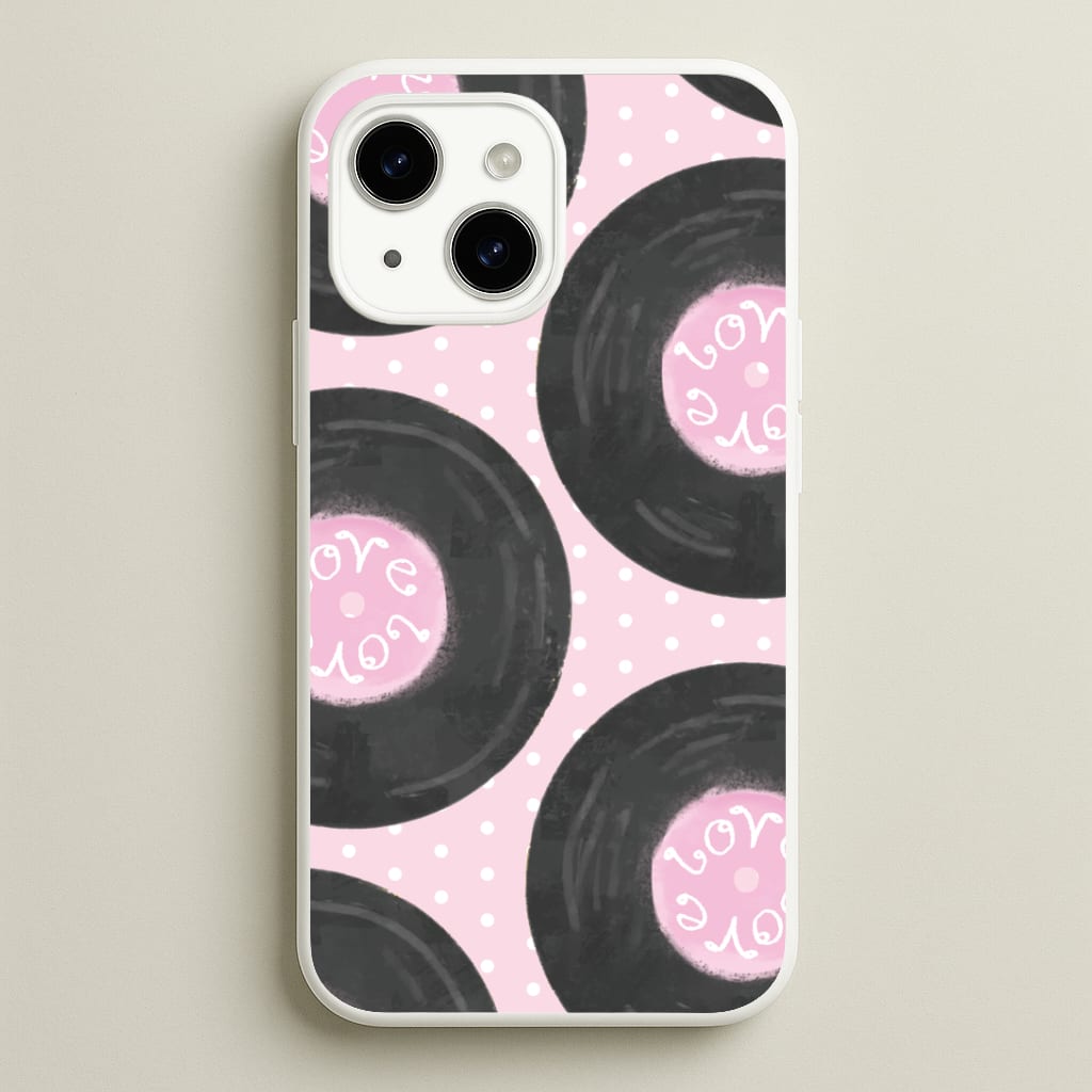 Thrifted Vinyl Polka Pattern iPhone 14 Plus Case