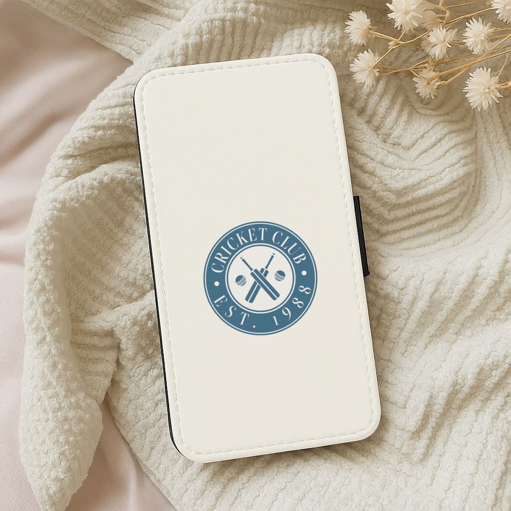 Cricket Badge Leather Phone Case