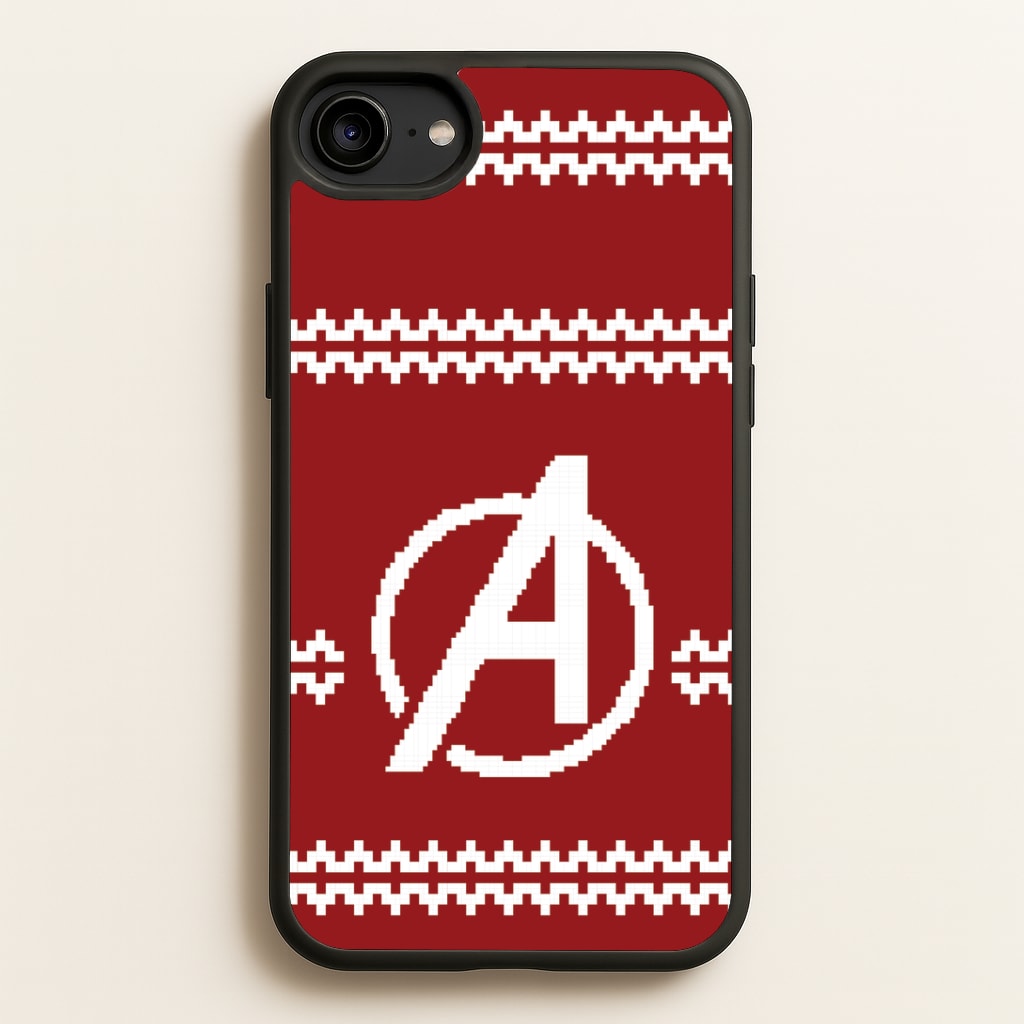 Superhero Team Red Christmas Jumper iPhone 6 / 7 / 8 / SE Case