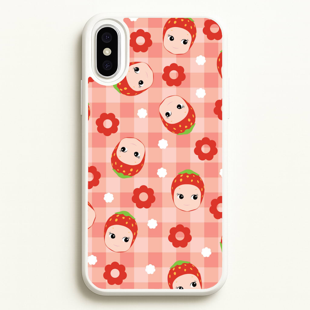 Strawberry Angel Pattern iPhone XS Max Case