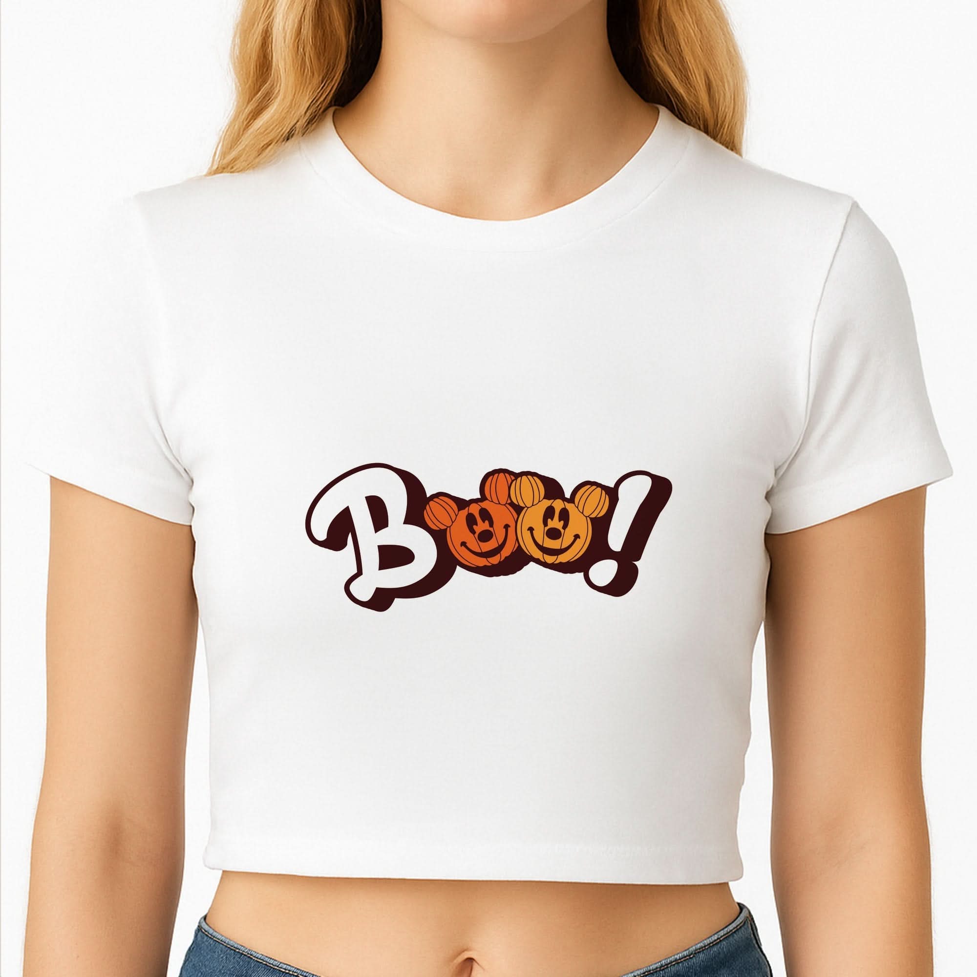 Pumkin Mouse Boo Crop Top