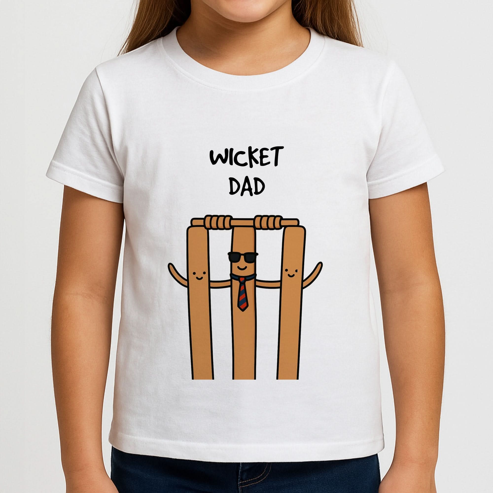 Wicket Dad - Father's Day Girls T-Shirt