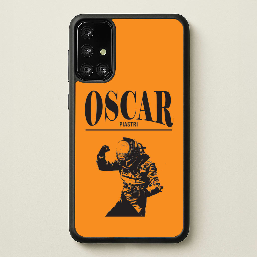 Oscar Orange And Black Galaxy A71 Case