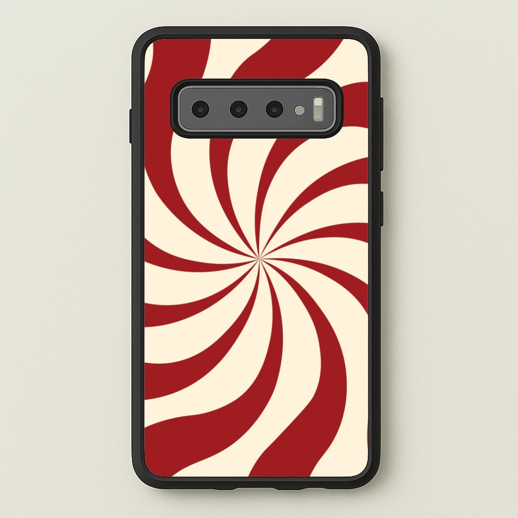 Peppermint Swirl Pattern Galaxy S10 Plus Case
