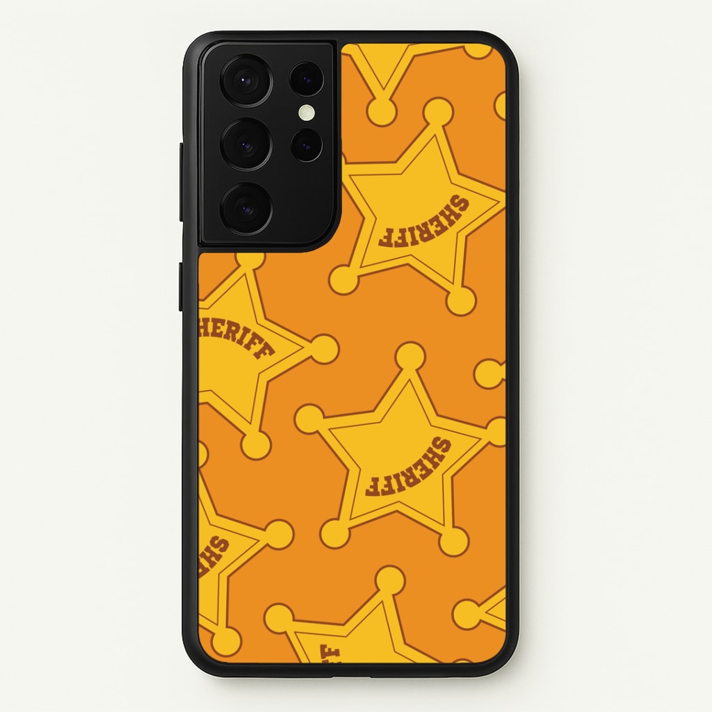 Sheriff Badge Pattern Galaxy S21 Ultra Case