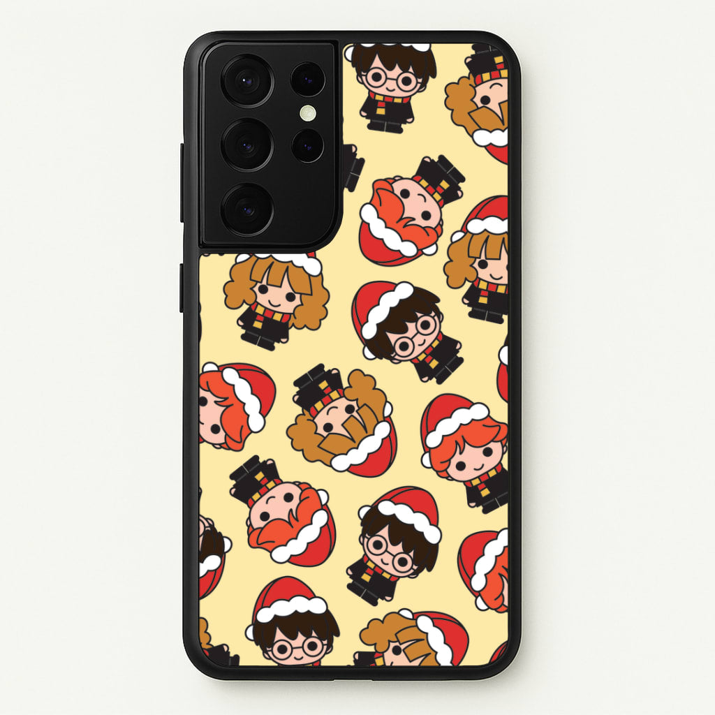 Wizards With Christmas Hats Pattern Galaxy S21 Ultra Case