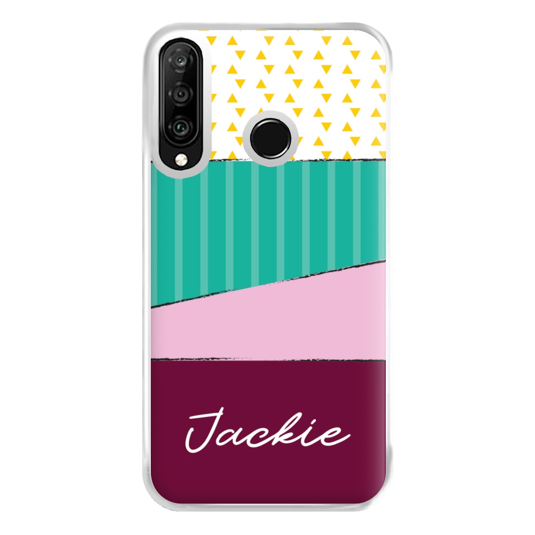 Geometric Patterns Personalised Name Huawei P30 Lite Case
