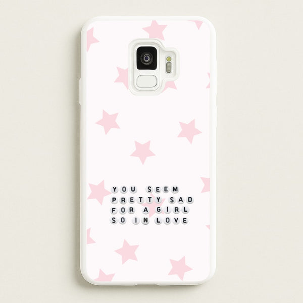 Pretty Sad Letter Beads Galaxy S9 Case