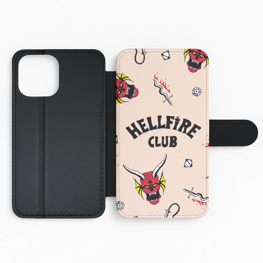 Hellfire Club Icons Collage Peach Flip Phone Case