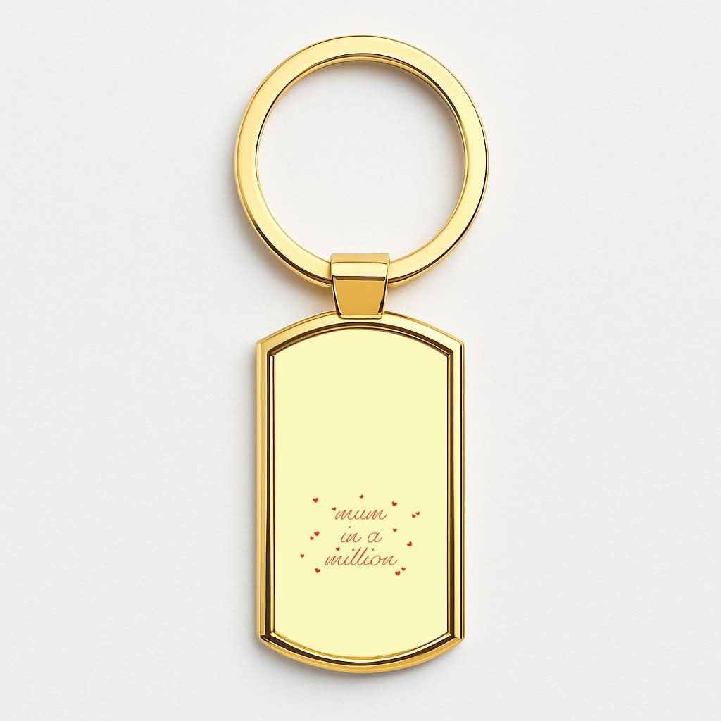 Mum In A Million Gold Keyring