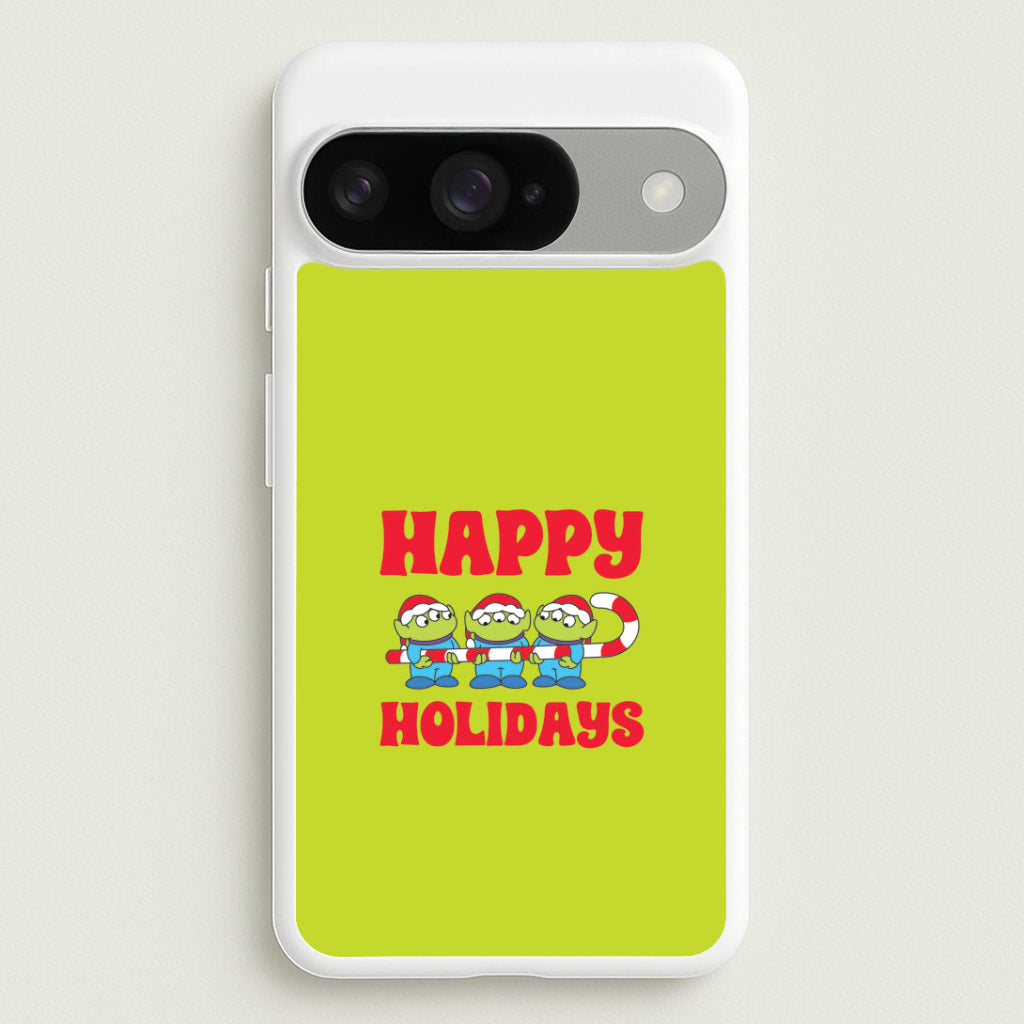 Happy Holidays Cute Green Aliens Google Pixel 10 / 10 Pro Case