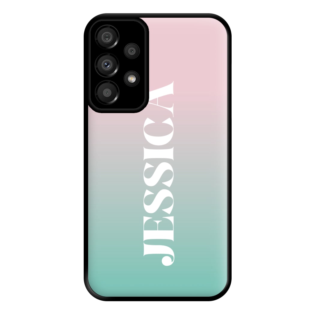 Gradient Personalised Name Galaxy A33 Case