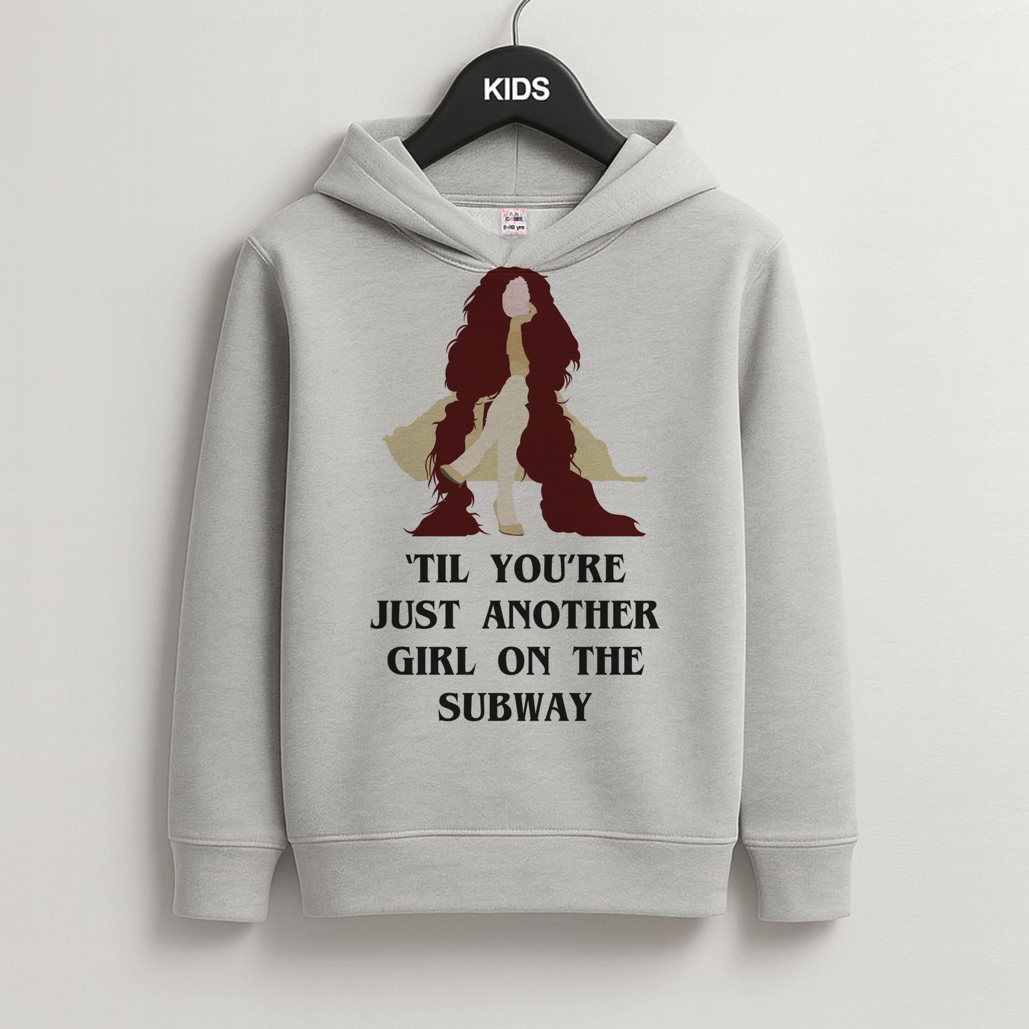 Just Another Girl Grey Kids Hoodie
