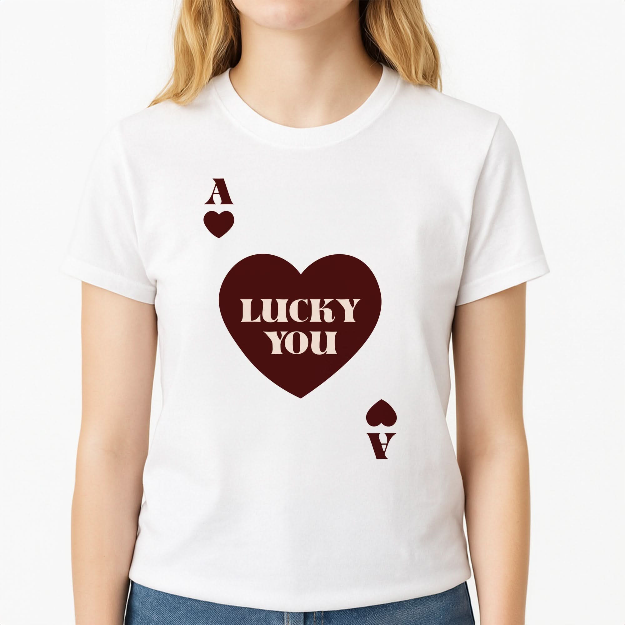 Ace Of Hearts Lucky You Womens T-Shirt
