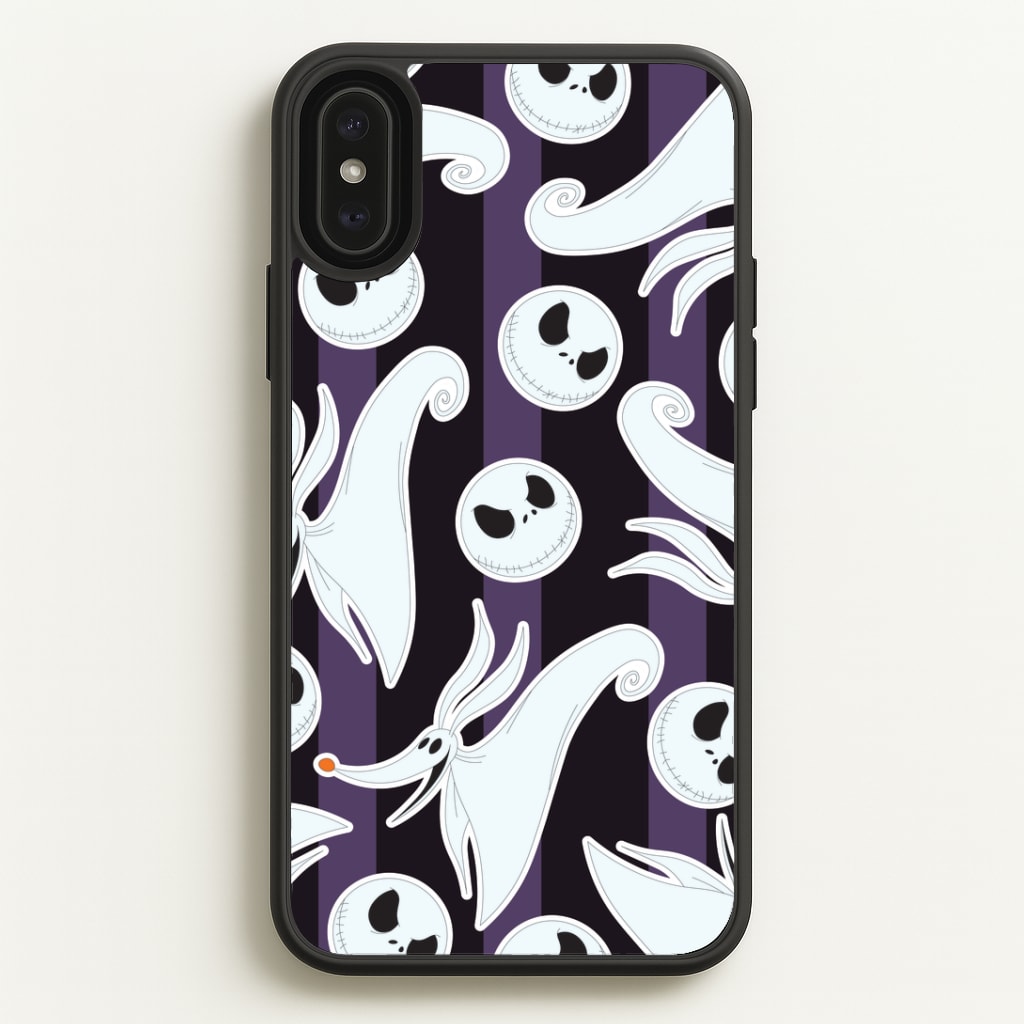 Skeleton Dog And Face Pattern iPhone XS Max Case
