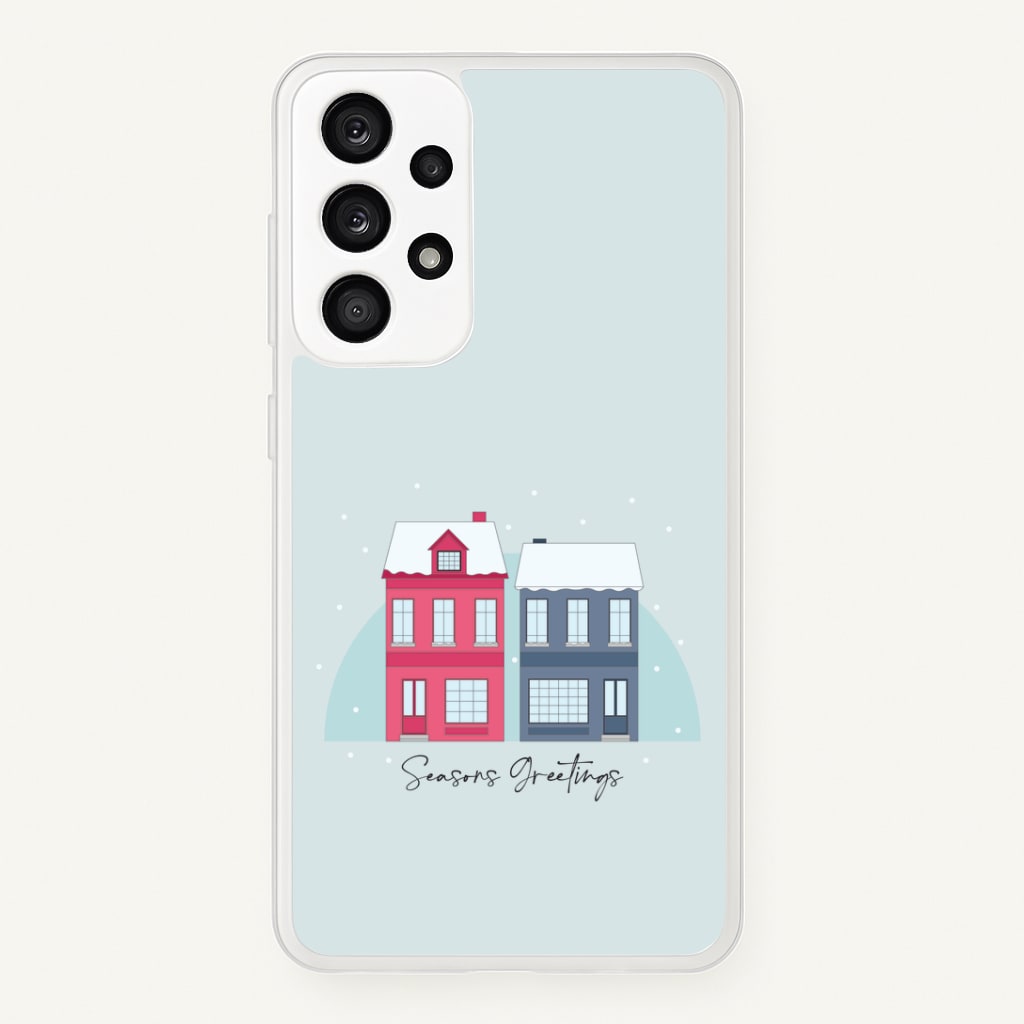Seasons Greetings Winter Townhouses Galaxy A33 Case