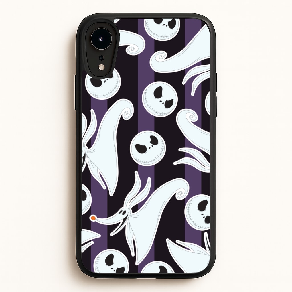 Skeleton Dog And Face Pattern iPhone XR Case
