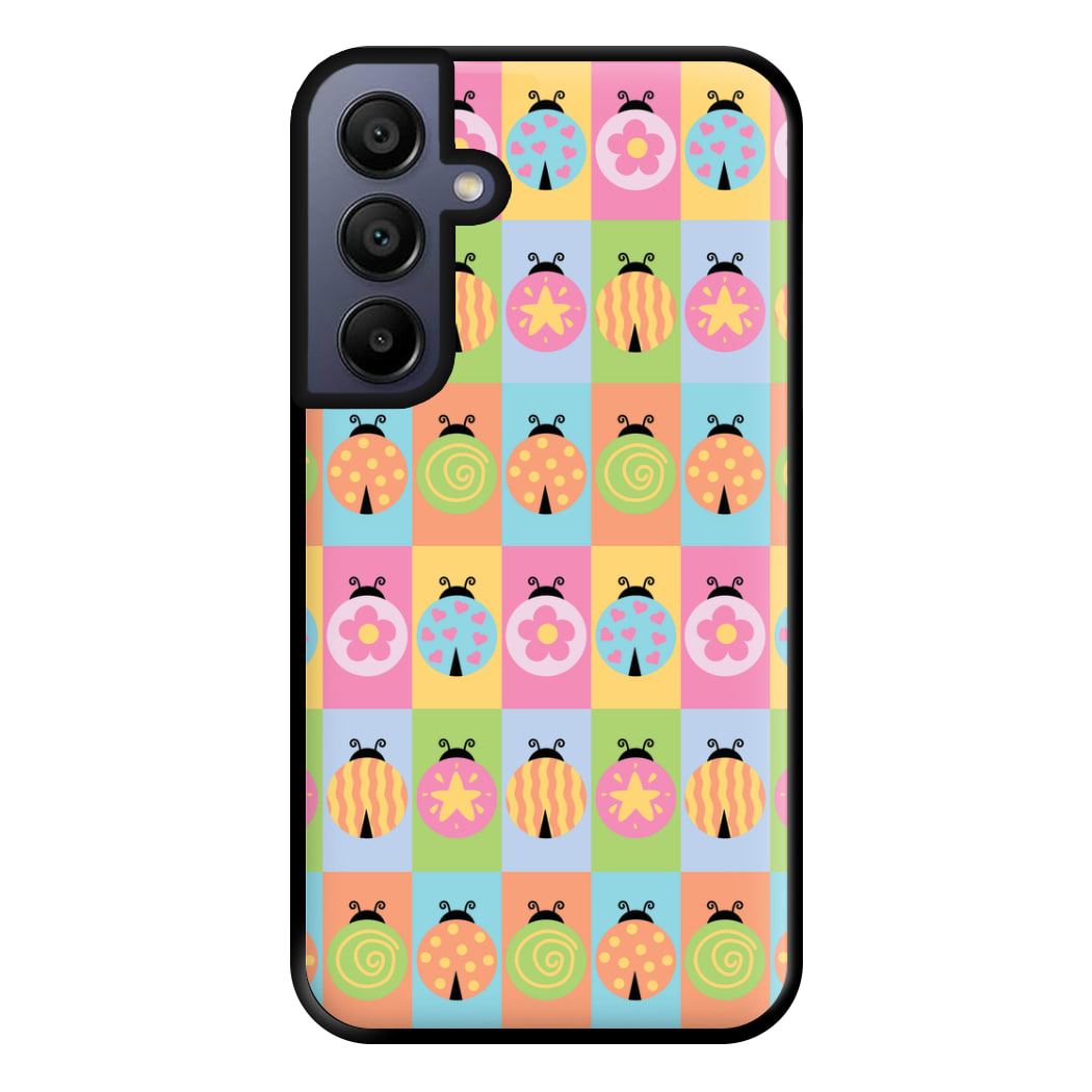 Cartoon Ladybugs Colourful Pattern Galaxy A15 Case