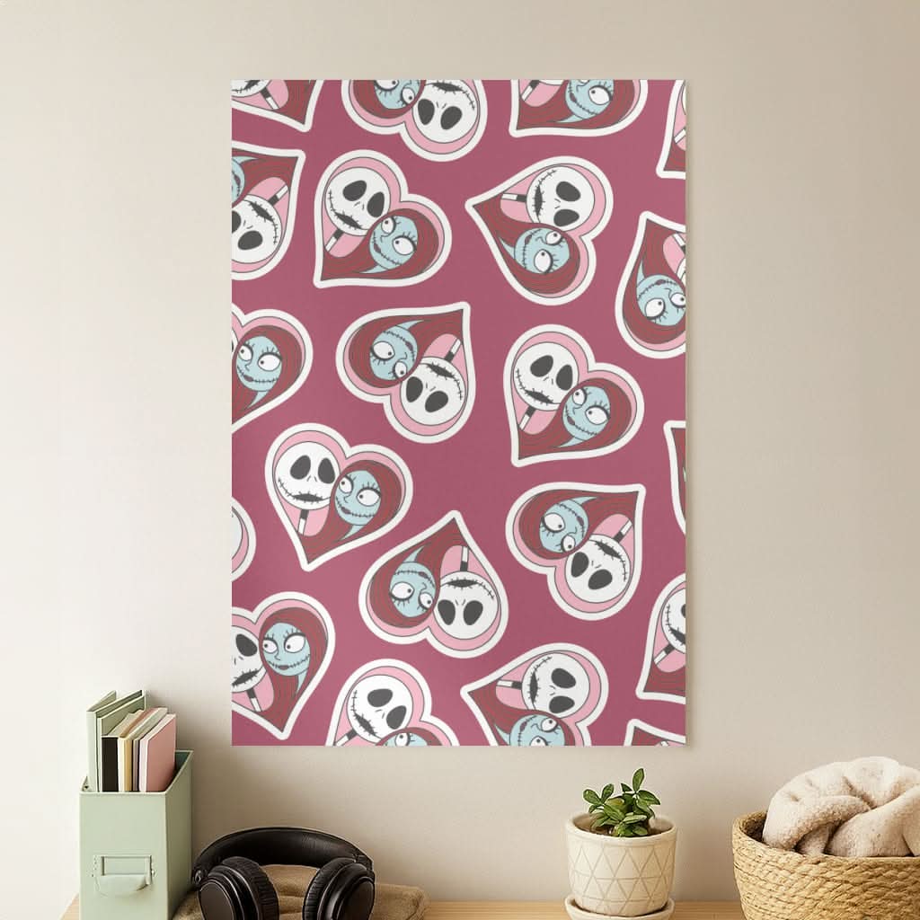 J And S Heart Pattern Poster