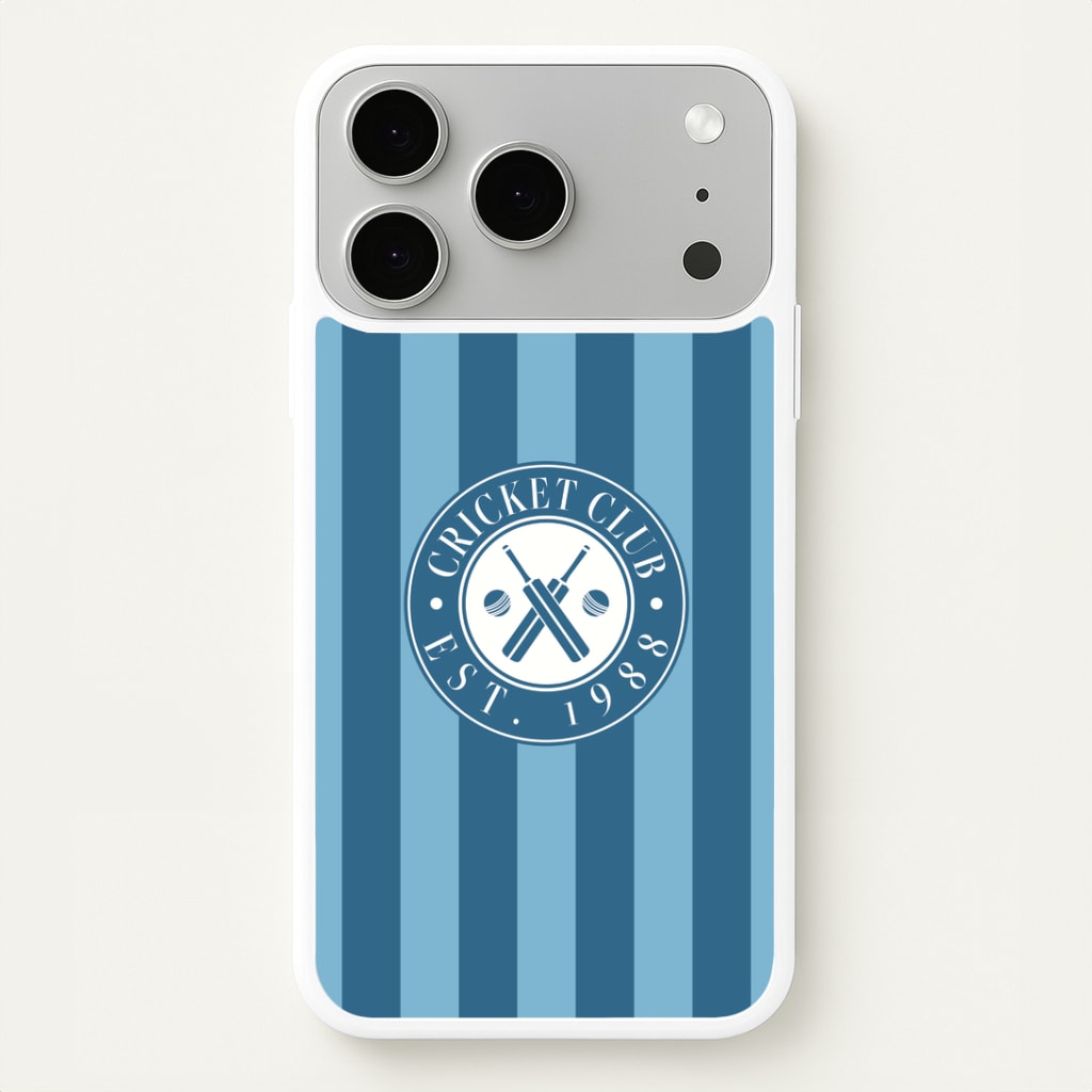 Stripey Cricket Badge iPhone 17 Pro Case