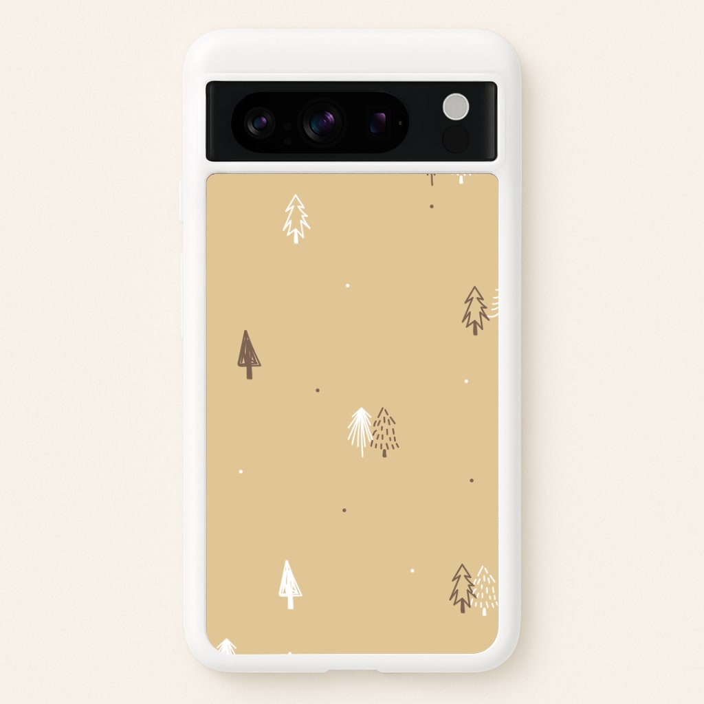 Minimal Christmas Trees Pattern Google Pixel 8 Pro Case