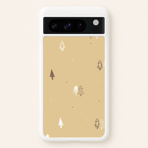 Minimal Christmas Trees Pattern Google Pixel 8 Pro Case
