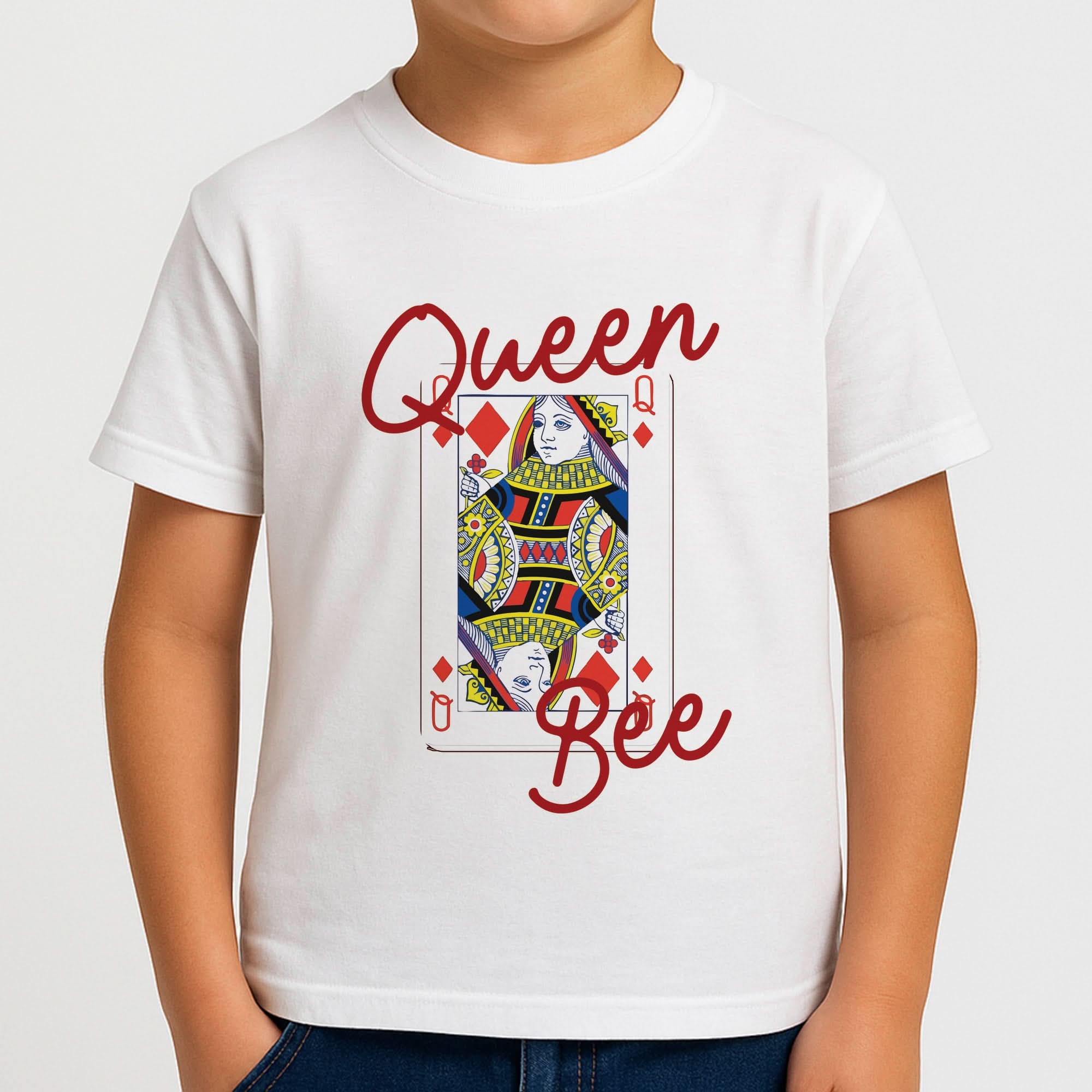 Queen Bee Playing Card Boys T-Shirt
