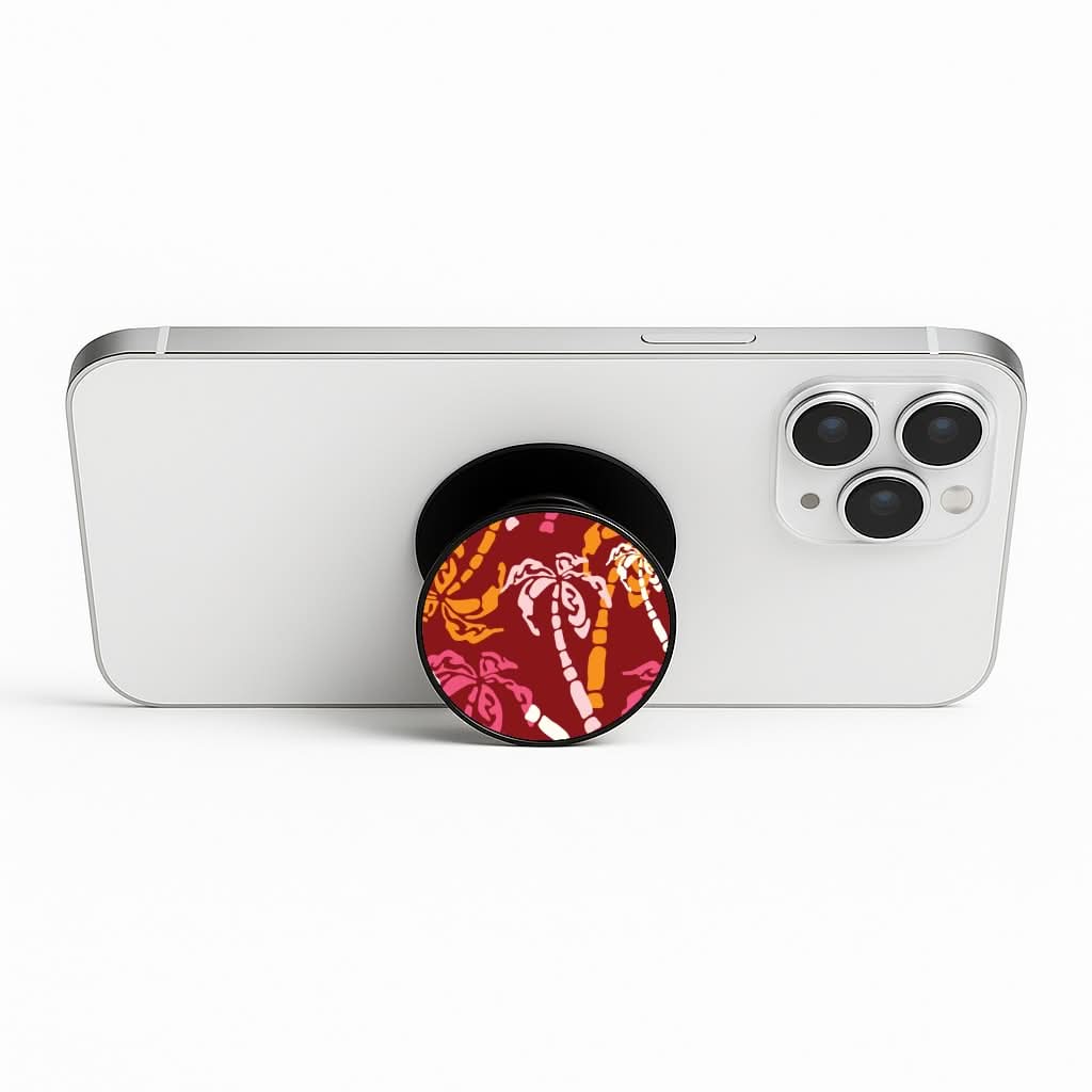 Abstract Palm Trees Pattern Phone Stand