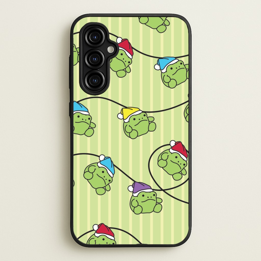 Christmas Frog Plush Fairylights Pattern Galaxy A54 Case