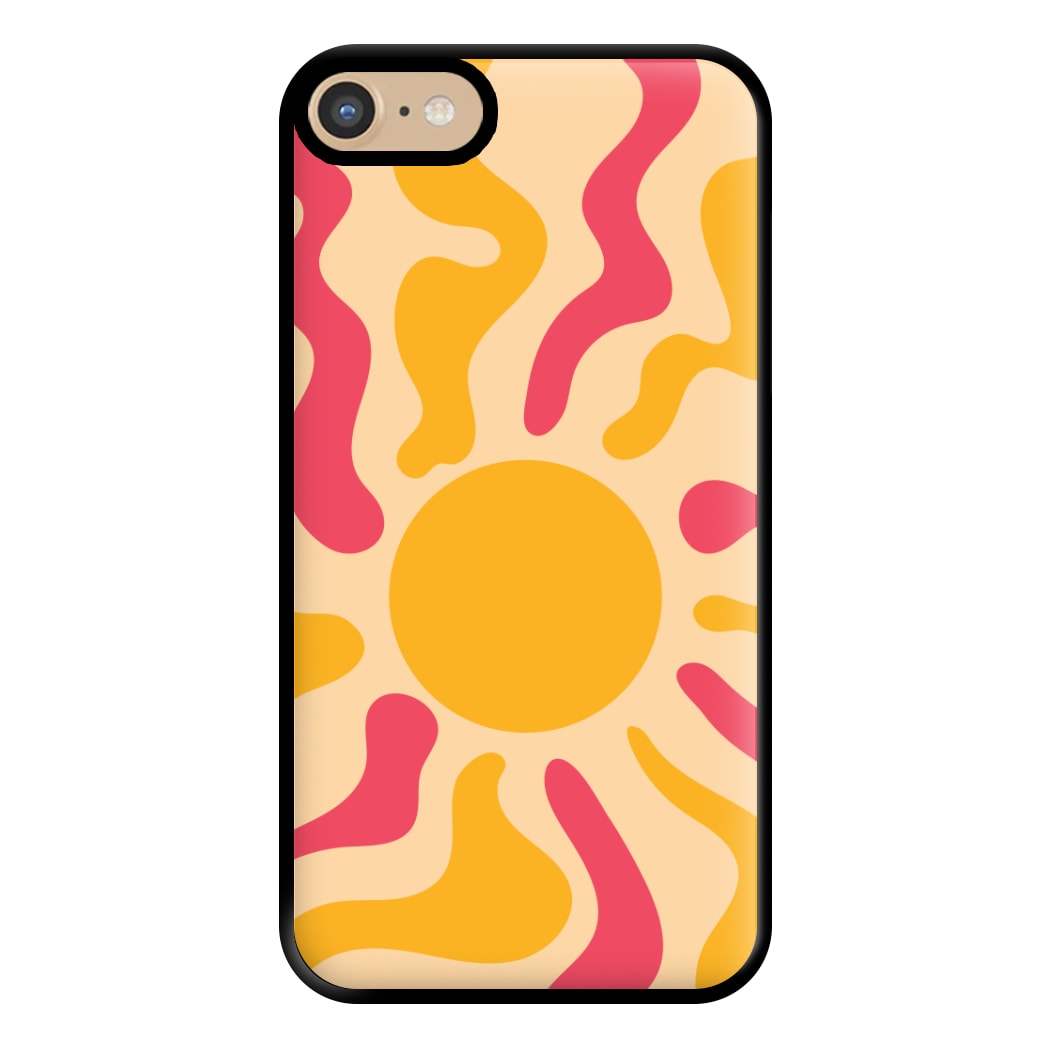 Yellow And Pink Abstract Sun iPhone 6 / 7 / 8 / SE Case